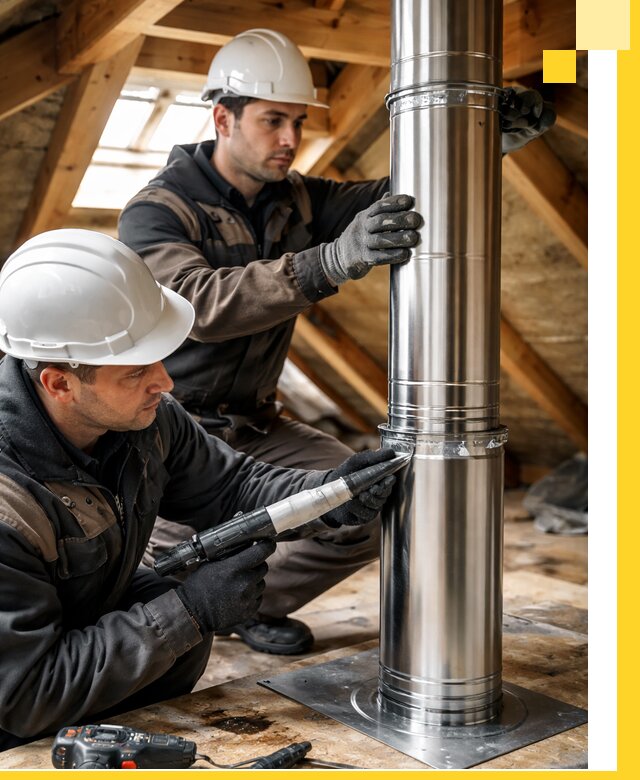 Монтаж дымоходов для каминов в Тутаеве с гарантией качества