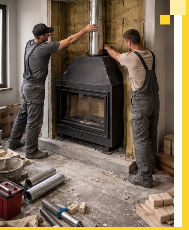 Изготовление и монтаж закрытых каминов в Тутаеве под ключ