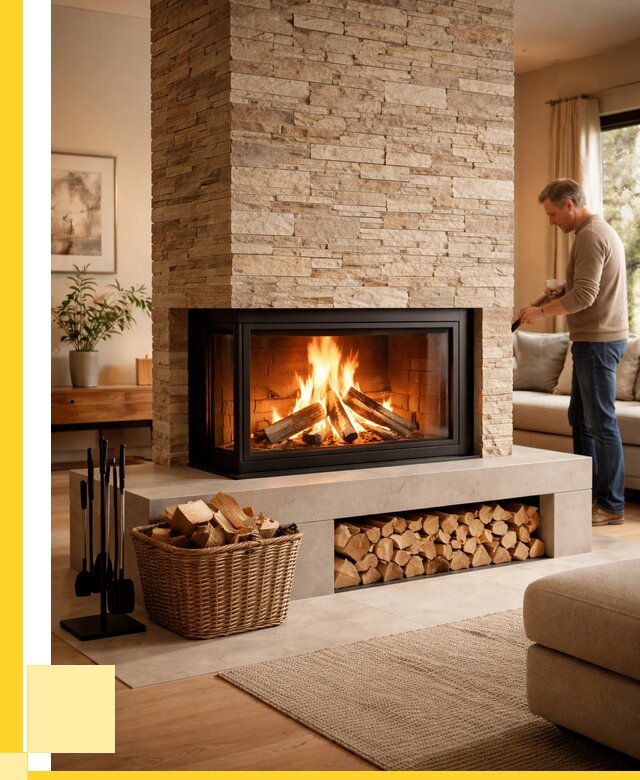 Дровяной камин под ключ в Тутаеве от 209680 р. | ЭриданТтв