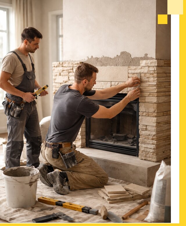 Установка и монтаж каминов для загородного дома в Тутаеве