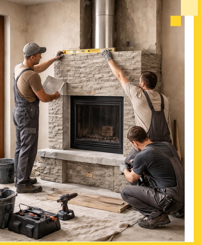 Профессиональный монтаж каминов под ключ в Тутаеве для дома