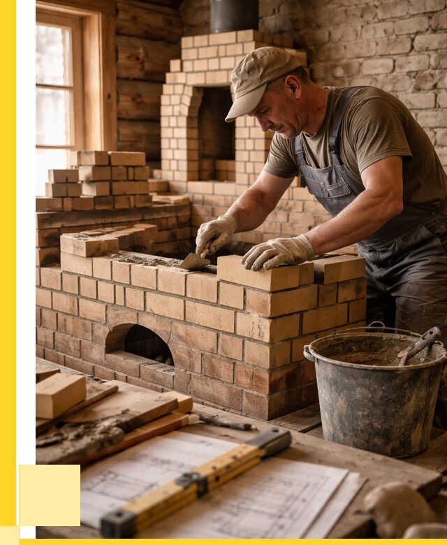 Кладка печей из кирпича в Тутаеве цены от 31452 р. - ЭриданТтв