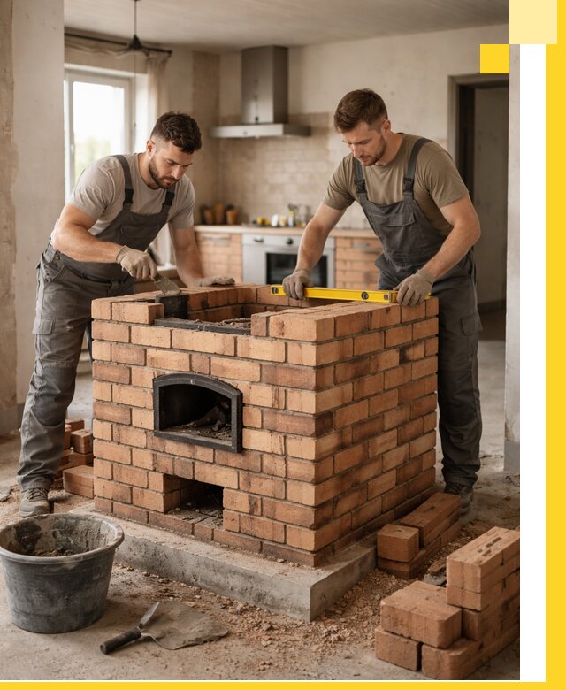 Установка и монтаж печей в частном доме в Тутаеве под ключ