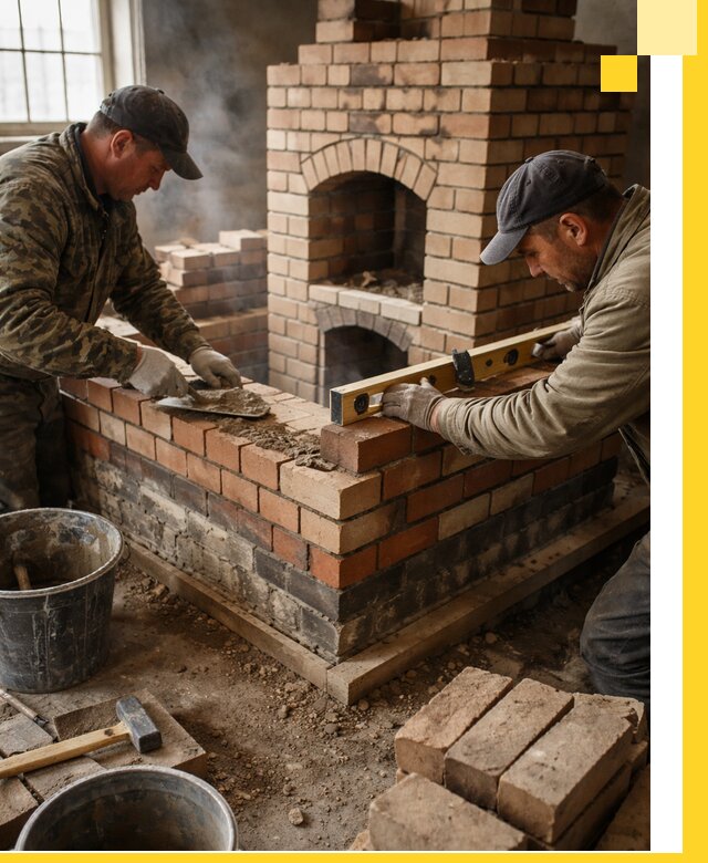 Изготовление и монтаж печей и каминов из кирпича в Тутаеве