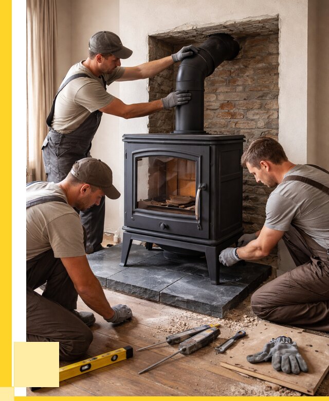 Монтаж печи камина в частном доме в Тутаеве от 26210 р. | ЭриданТтв