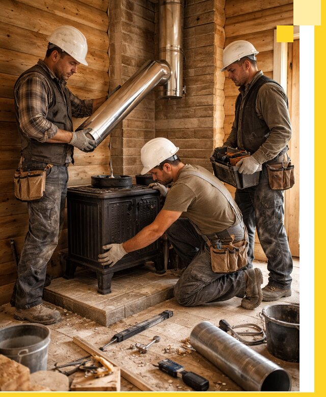 Профессиональный монтаж банных печей и дымоходов в Тутаеве