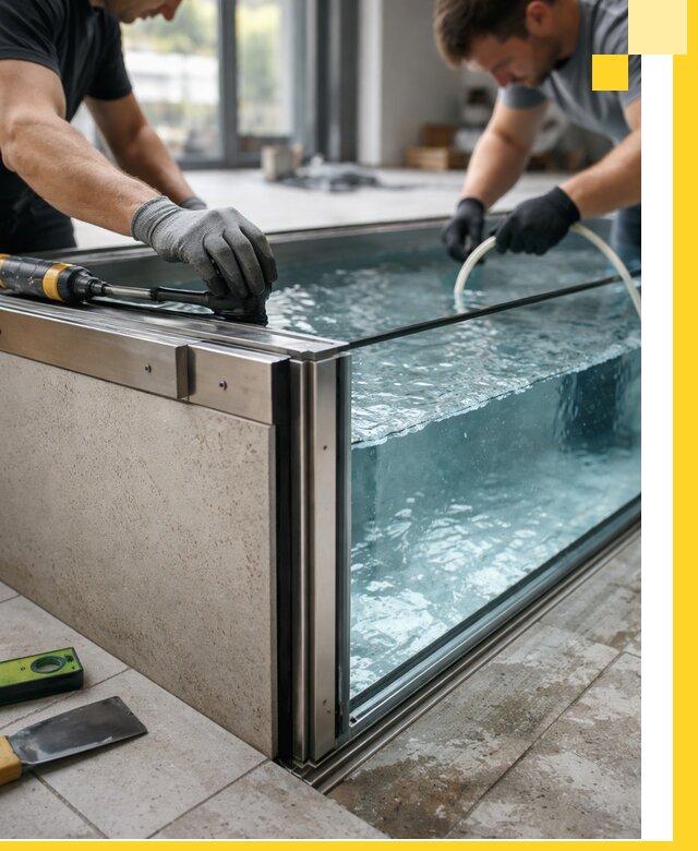 Проектирование и монтаж стеклянных бассейнов в Тутаеве