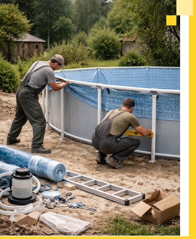 Установка и монтаж каркасных бассейнов в Тутаеве под ключ