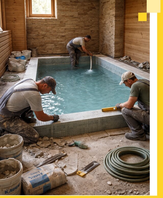 Проектирование и строительство бассейнов для бани в Тутаеве