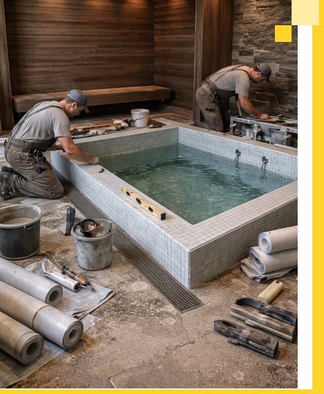 Установка и строительство бассейнов для сауны в Тутаеве