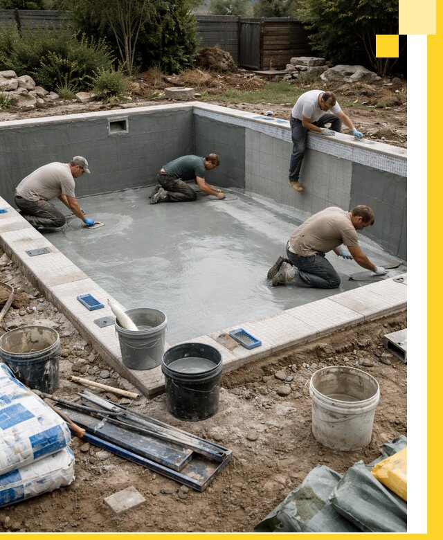 Изготовление и монтаж чаши бассейна под ключ в Тутаеве