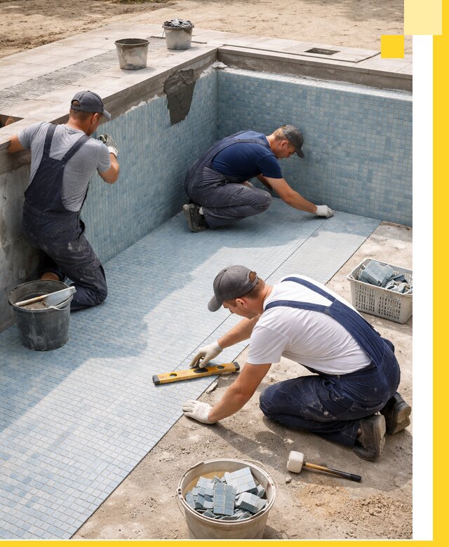 Укладка и установка плитки для бассейнов под ключ в Тутаеве