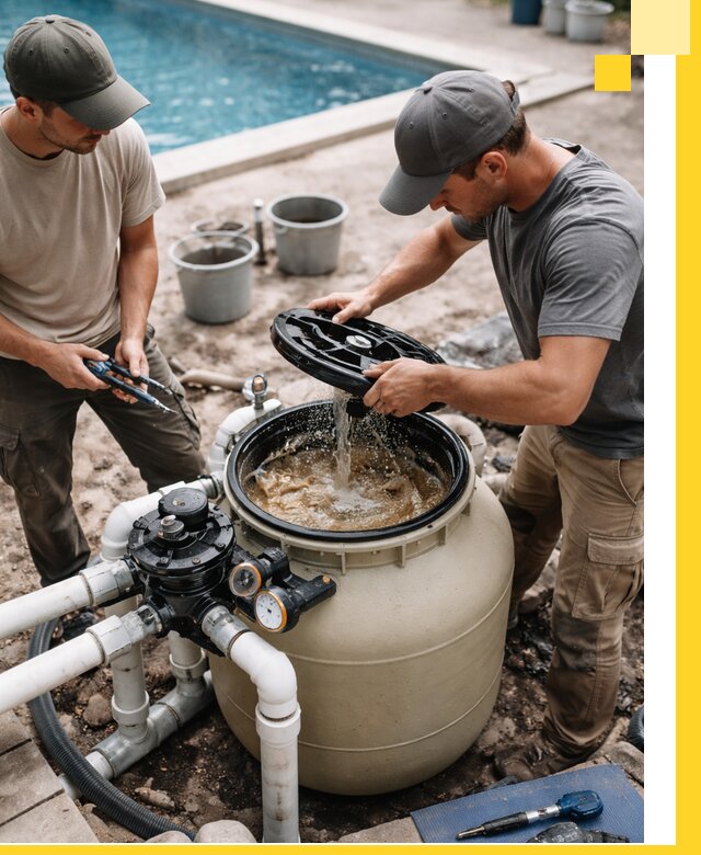 Установка и обслуживание песочных фильтров для бассейнов в Тутаеве