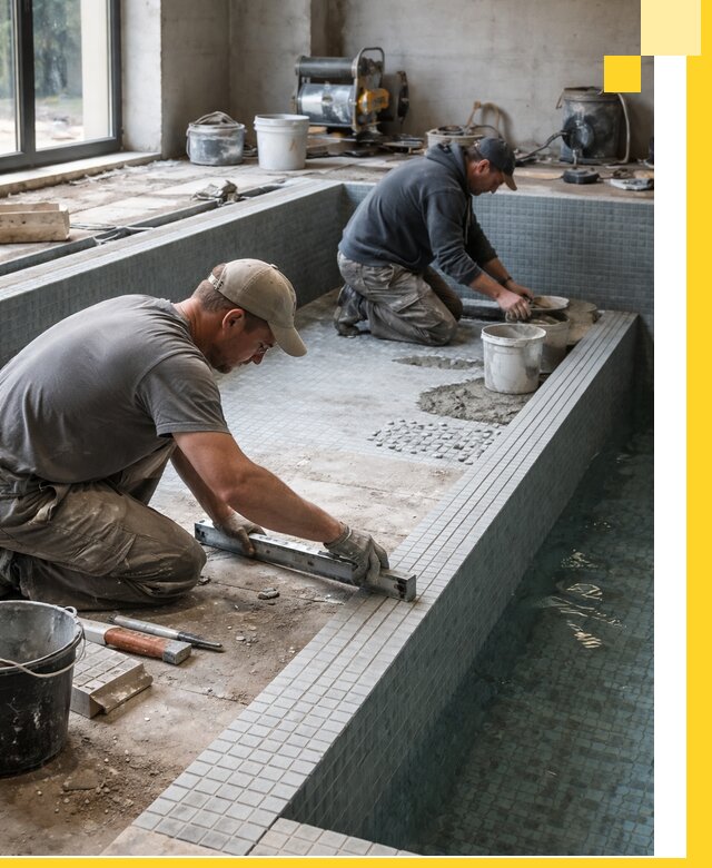 Строительство бассейна в частном доме в Тутаеве под ключ