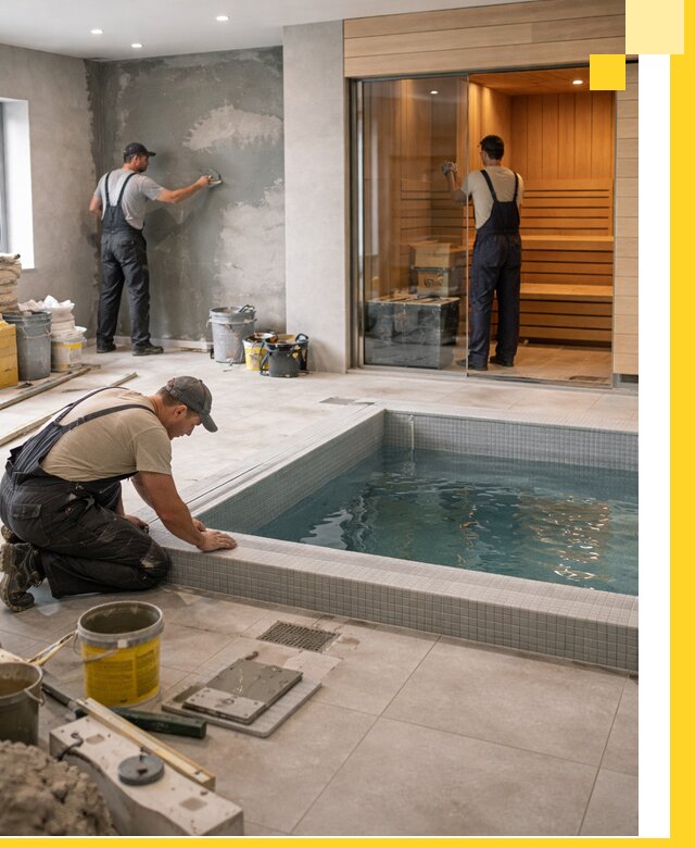 Проектирование и строительство сауны с бассейном в Тутаеве