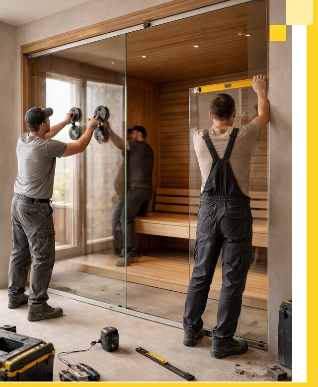 Производство и монтаж стеклянных саун под ключ в Тутаеве