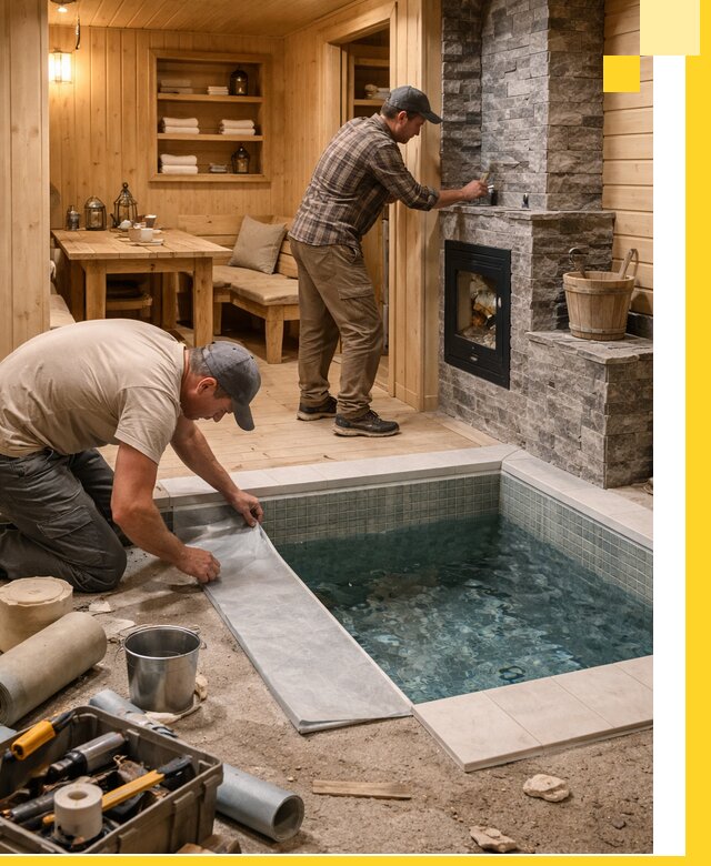 Строительство бань с комнатой отдыха под ключ в Тутаеве