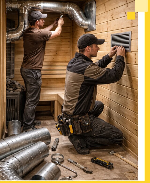 Проектирование и монтаж вентиляции бани в Тутаеве под ключ