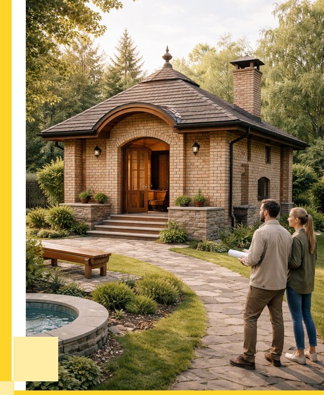 Проект кирпичной бани в Тутаеве от 31452 р. | ЭриданТтв