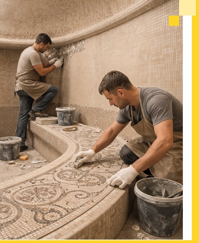 Плитка для хамама в Тутаеве, укладка, подбор и поставка